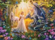 Puzzle Jan Patrik Krásný: Princezna, drak a jednorožec